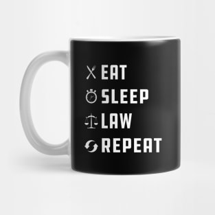 Law - Eat Sleep Law Repeat Mug